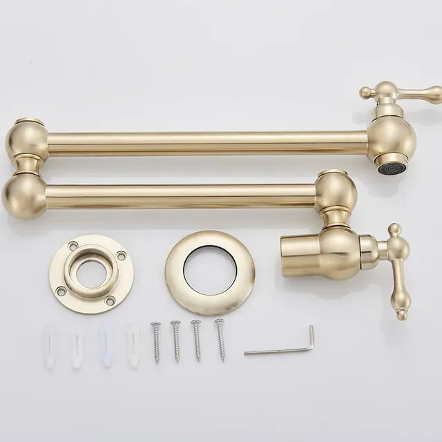 Robinet mural cuisine bras articulé double pivot noir… – vue 7