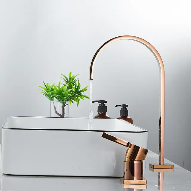 Robinet de lavabo salle de bains tuyau super long deux… – vue 4
