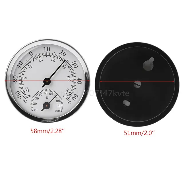 Thermohygromètre mural analogique rond 58mm alliage… – vue 4
