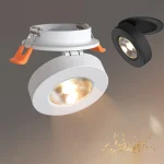 Dimmable 3W 5W 7W 12W mince COB plafond encastré Downlight 360 degrés rotatif 90 degrés pliable LED Spot éclairage intérieur