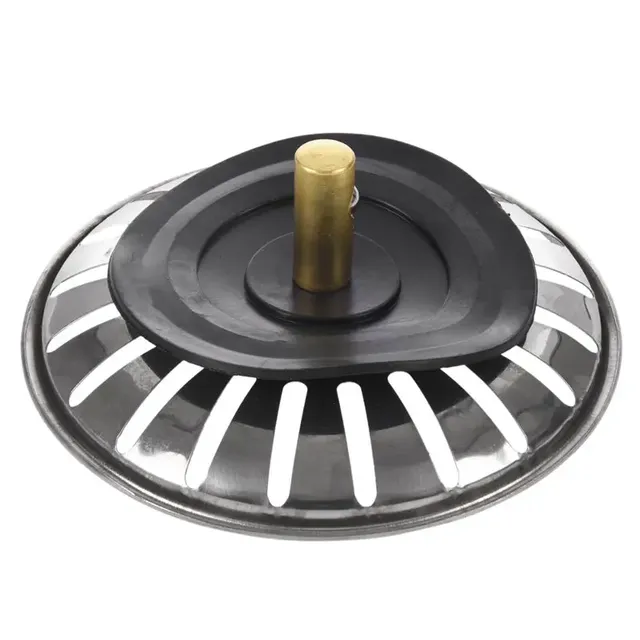 Bouchon vidange évier crépine panier filtrant acier… – vue 3