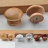Poignée meuble bois ronde bombée base évasée insert… – vue 5
