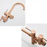 Rozin Rose doré robinet de baignoire monté au sol grue… – vue 4