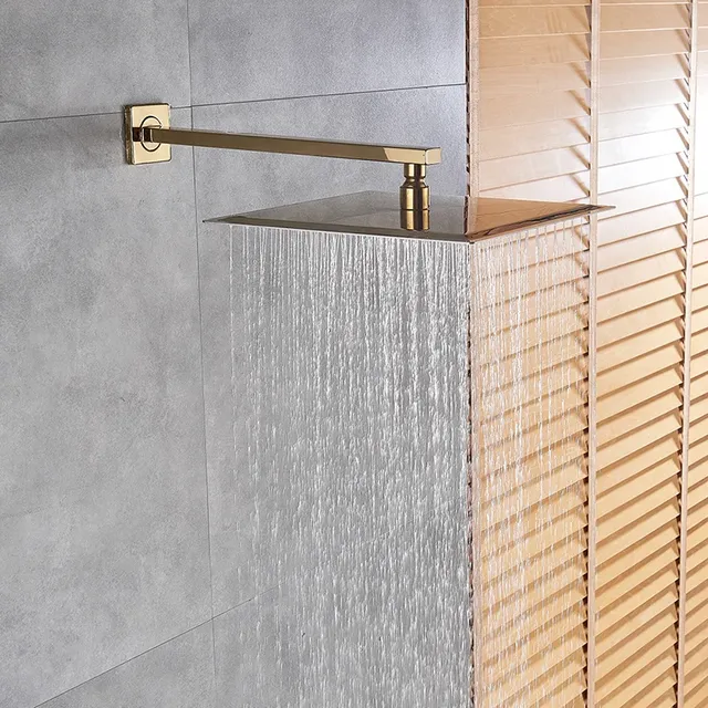 Pommeau douche carré extra plat grand format effet pluie… – vue 2
