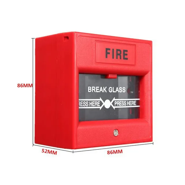 Bouton alarme rupture verre urgence mural carré… – vue 2