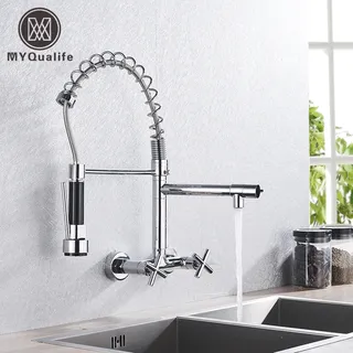 Myqualife robinet de cuisine Torneira Cozinha Double poignée monté sur…