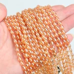 Perles ovales en cristal de riz pour bricolage, perles d&rsquo;espacement en verre, bracelet exécutif, collier fait à la main, bijoux