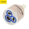 cartouche céramique 40mm 35mm compatible mitigeur monocommande robinetterie remplacement pièce détachée plastique beige face blanche triple joint étanchéité cartouche céramique 40mm 35mm compatible mitigeur monocommande robinetterie remplacement pièce détachée plastique beige face blanche triple joint étanchéité