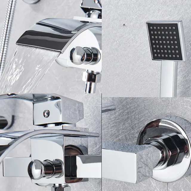Système de douche mural avec bec – vue 6