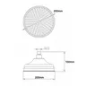 Pommeau de douche rond en laiton antique – vue 5
