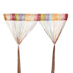 Panneau de porte et fenêtre décoratif, moustiquaire à franges, panneau de salon, rideaux perlés, décoration de la maison