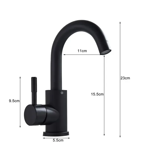 Robinet de salle de bain moderne en acier inoxydable – vue 3