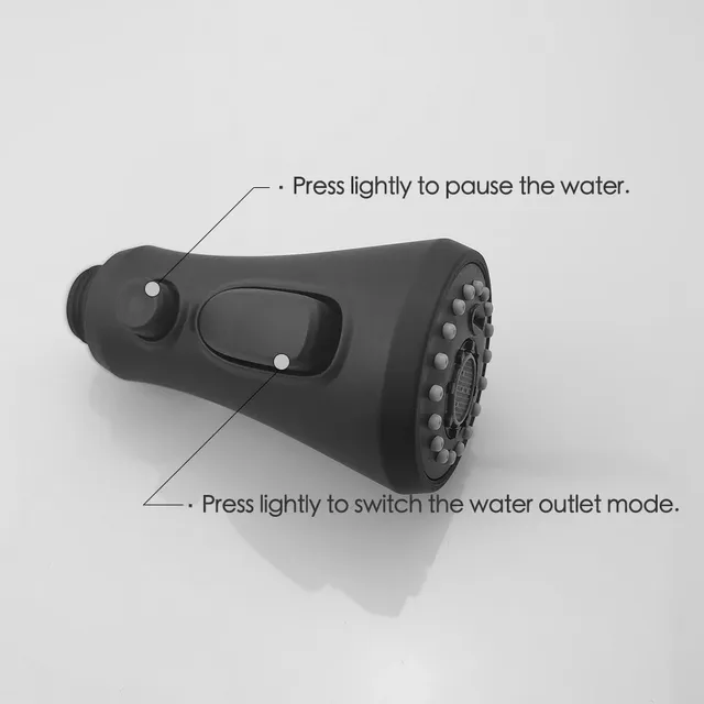 Pommeau extractible pulvérisateur évier cuisine noir mat… – vue 2