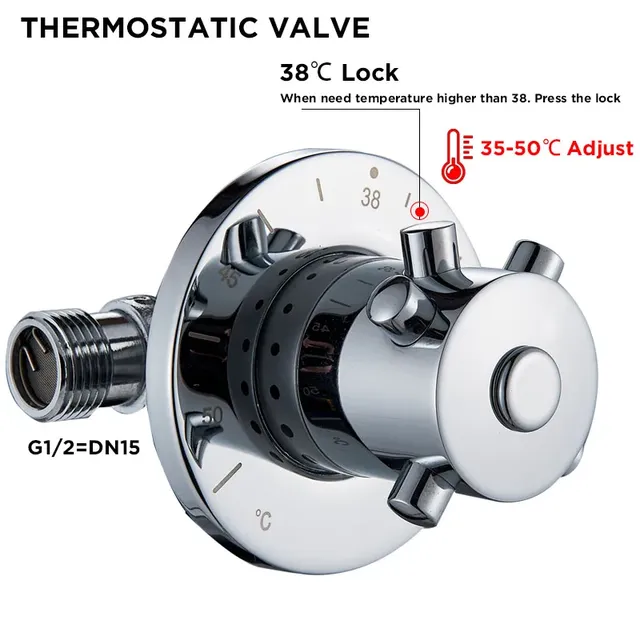 Vanne thermostatique laiton chromé encastrée trois voies… – vue 4