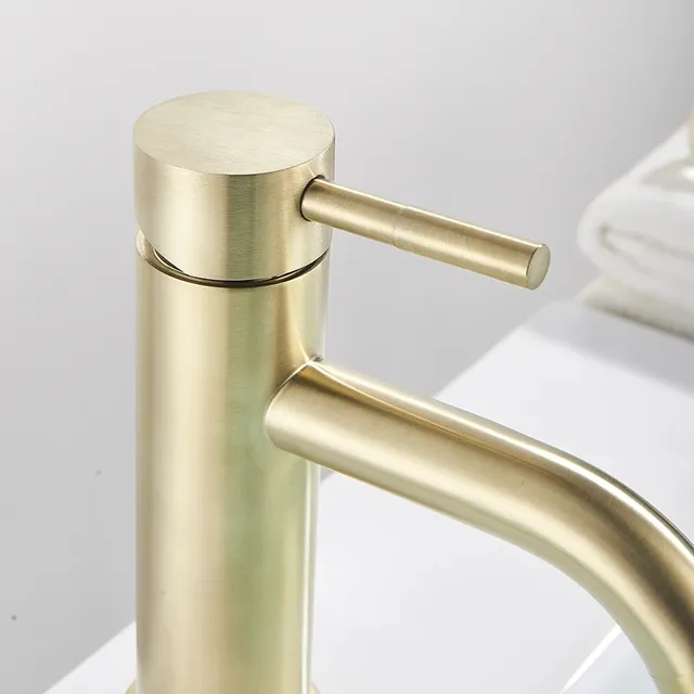 SHBSHAIMY robinet de lavabo doré brossé – vue 4