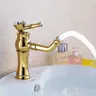 Robinet de lavabo en laiton finition dorée froide et… – vue 5