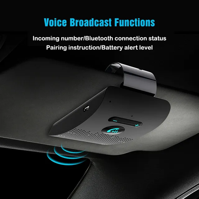 Kit mains libres Bluetooth 5.0 pour voiture – vue 2