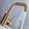 Robinet de salle de bains en or brossé – vue 5