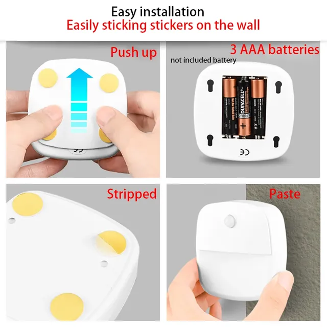 Lampe LED à piles avec capteur de mouvement intelligent – vue 3