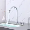 Mitigeur Vasque Haut Cygne Laiton Brossé Mat Finition Or… – vue 4