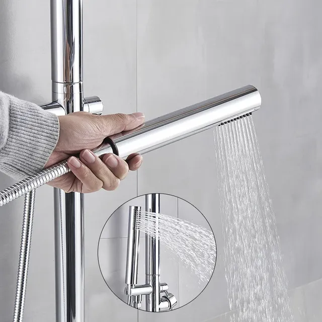 Colonne Douche Extérieure Sur Pied Tête Pluie Ronde… – vue 5