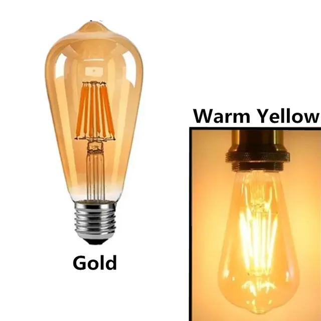 Ampoules LED à Filament Edison doré ST64 Dimmable E27… – vue 2