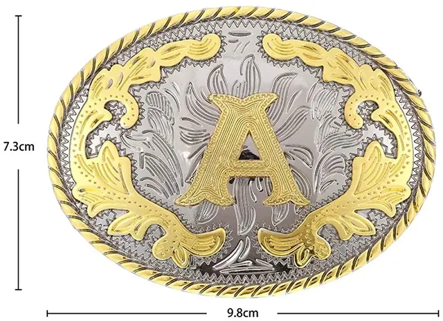 Forme narlettre ABCD-Z Western Cirboy boucle de ceinture… – vue 3