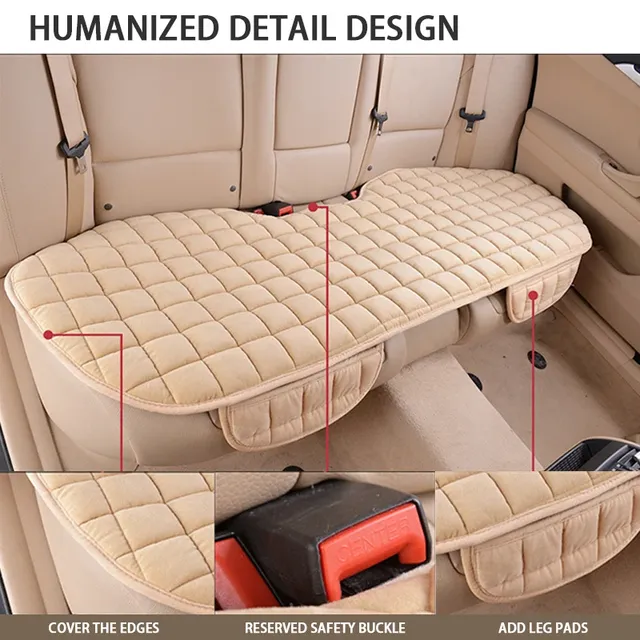 SEAMETAL housse de siège de voiture en peluche coussin… – vue 3