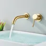 Quyanre robinet de lavabo en or brossé – vue 2