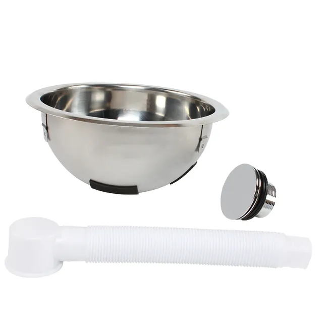 Évier rond inoxydable poli résistant corrosion compact… – vue 4