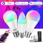 Ampoule WiFi intelligente Alice lampe Alexa commande vocale E27 18W 12W 15W 10W B22 E14 9W 7W 5W application Tuya Smart Life fonctionne avec Google Home