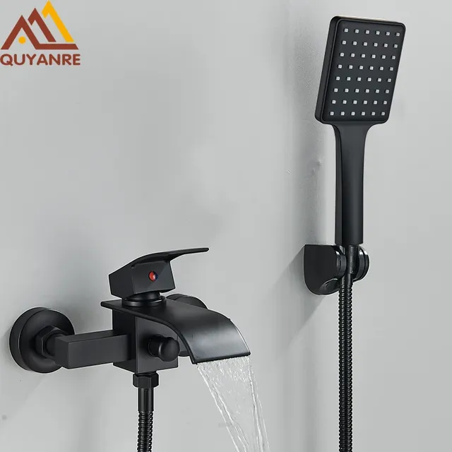 Robinet de baignoire noir mat