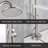 Colonne Douche Extérieure Sur Pied Tête Pluie Ronde… – vue 4
