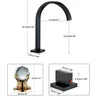 Robinet de lavabo de salle de bains doré noir – vue 6