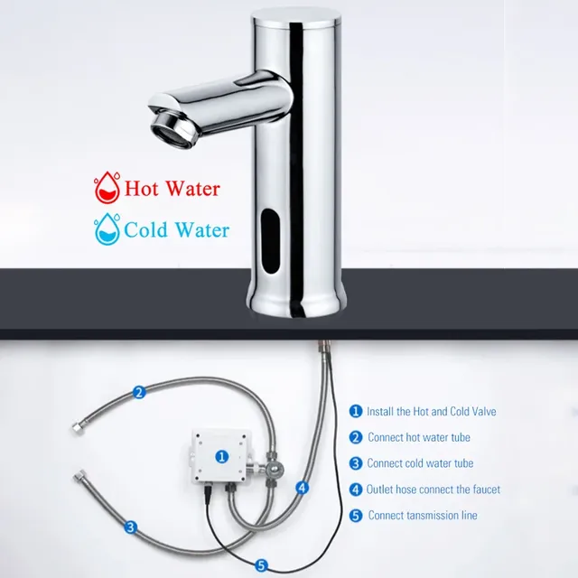 Robinet sans contact salle de bains intelligent capteur… – vue 6