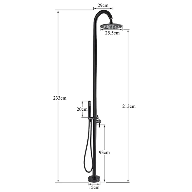Douche à effet pluie extérieure – vue 7