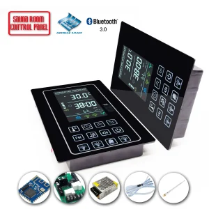 Thermostat de Sauna à chauffage infrarouge 4,5 kw 30a, pour accessoires de Sauna, lampe de contrôleur de musique Bluetooth, ventilateur, interrupteur AUX Thermostat de Sauna à chauffage infrarouge 4,5 kw 30a, pour accessoires de Sauna, lampe de contrôleur de musique Bluetooth, ventilateur, interrupteur AUX