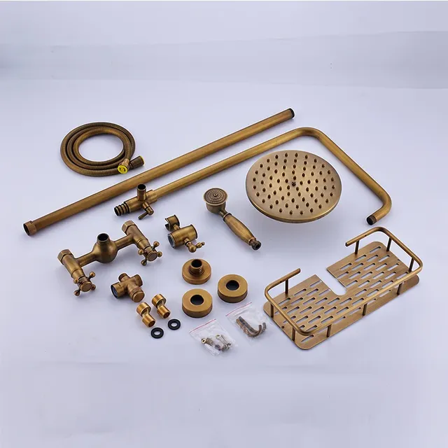 Robinet mitigeur d'eau chaude et froide en laiton Antique – vue 6
