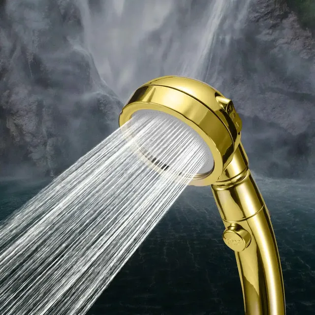 Pommeau douche main haute pression trois modes bouton…