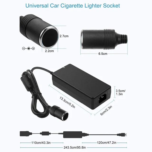 Adaptateur d'alimentation de voiture – vue 2
