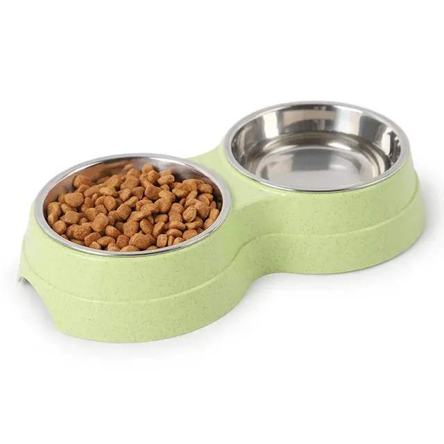 Mangeoire double en acier inoxydable pour animaux de… – vue 5