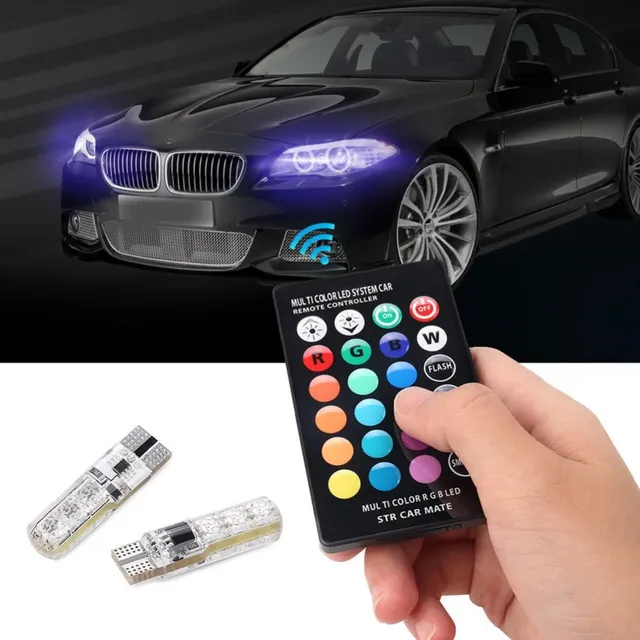 RGB T10 W5W Led 194 168 W5W 5050 SMD voiture dôme lampe… – vue 5