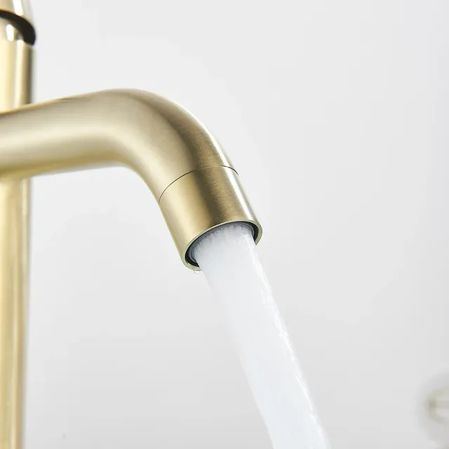 SHBSHAIMY robinet de lavabo doré brossé – vue 5