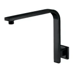Laiton GOOSENECK carré noir ou gris canon ou chrome pomme de douche murale pomme de douche bras de douche SA005-1