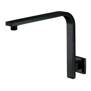 Laiton GOOSENECK carré noir ou gris canon ou chrome pomme de douche murale pomme de douche bras de douche SA005-1