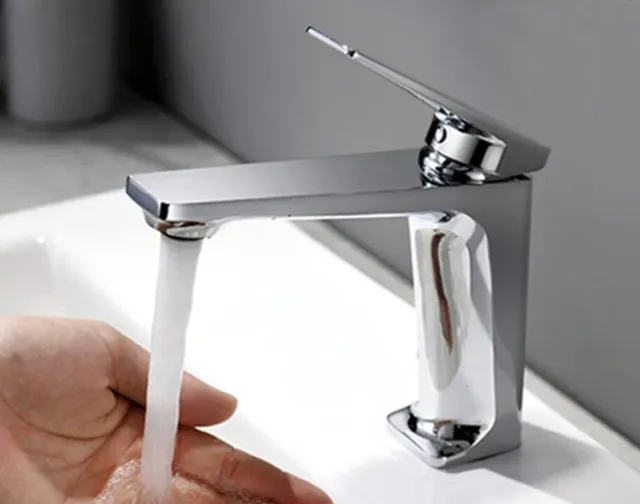 Mitigeur lavabo monocommande robinet contemporain doré… – vue 4