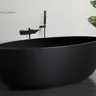 Mitigeur mural baignoire cascade laiton noir mat bec… – vue 2