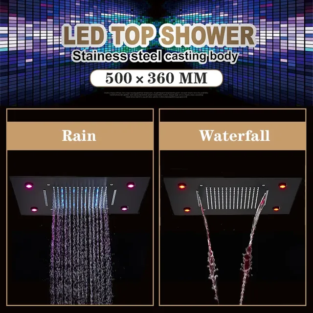 Plafond LED Rainfal pomme de douche télécommande… – vue 2