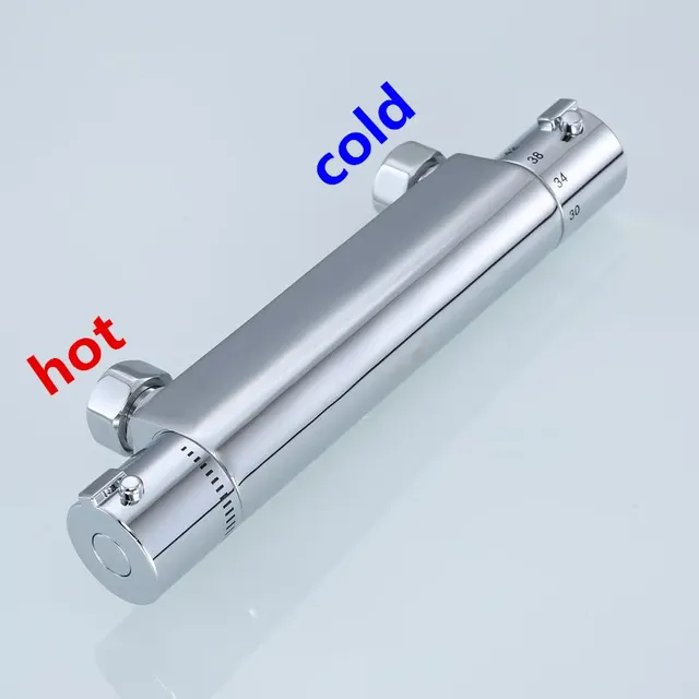 Robinet de douche thermostatique finition chromée – vue 4