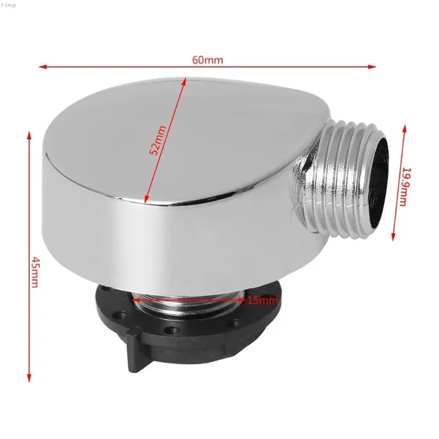 Connecteur douche plastique ABS chromé finition miroir… – vue 6